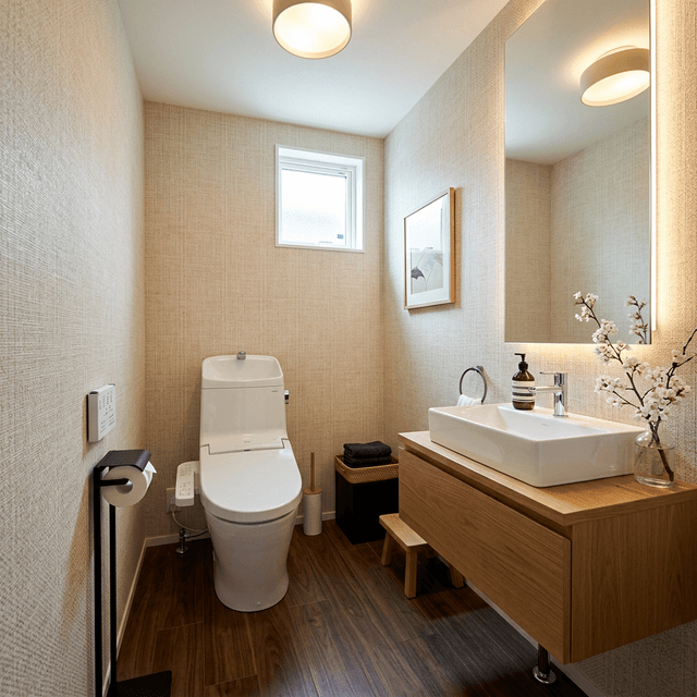 清潔感あふれるトイレ空間